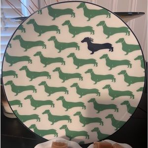 Kate Spade New York 836050 Wickford Dachshund Accent Plate. This is ONE plate
